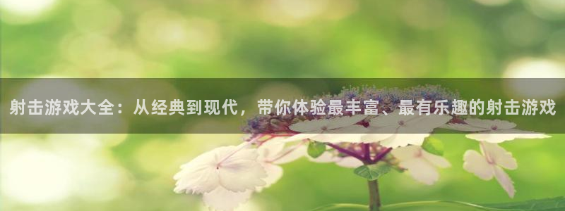 一竞技官方网站入口下载：射击游戏大全：从经典到现代，带你体验